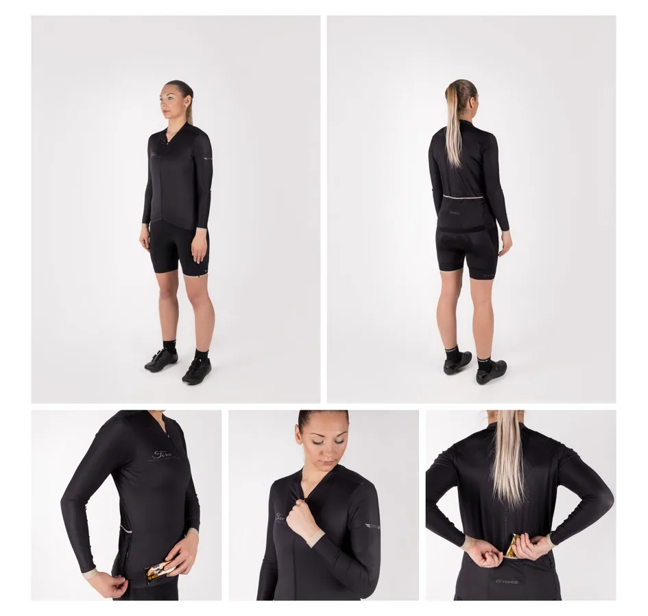 dres FORCE GOLD LADY dlouhý rukáv, černý