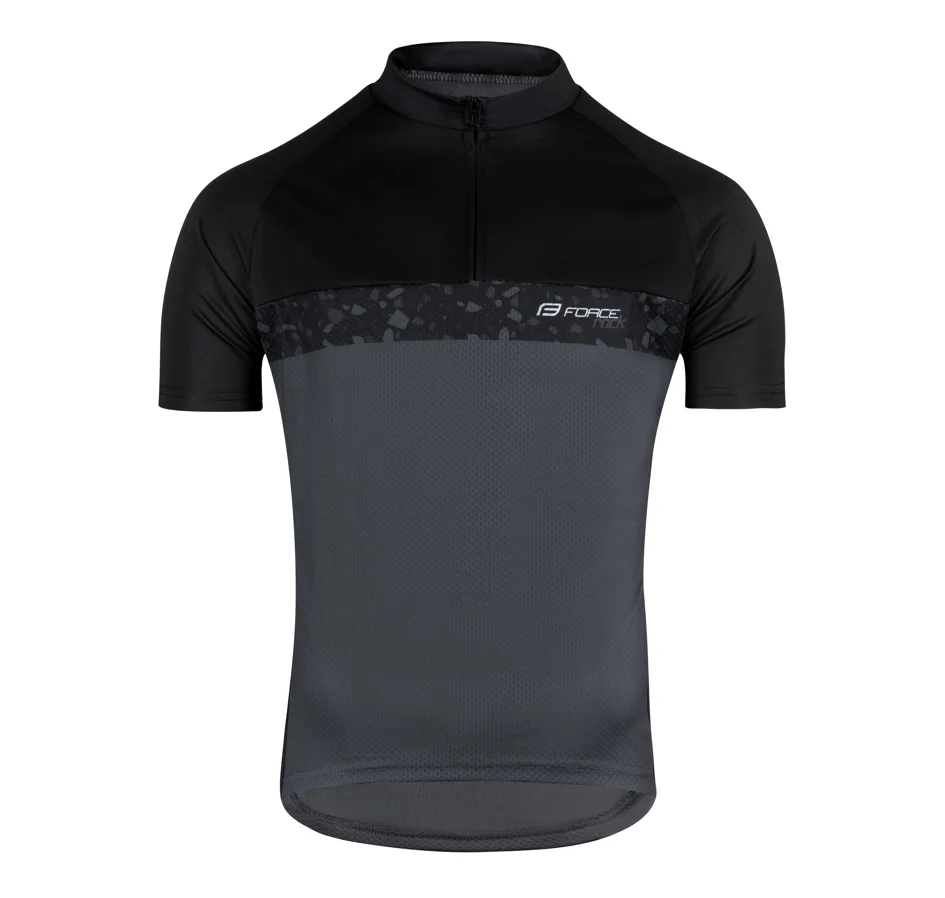 dres FORCE ROCK krátký rukáv, šedo-černý