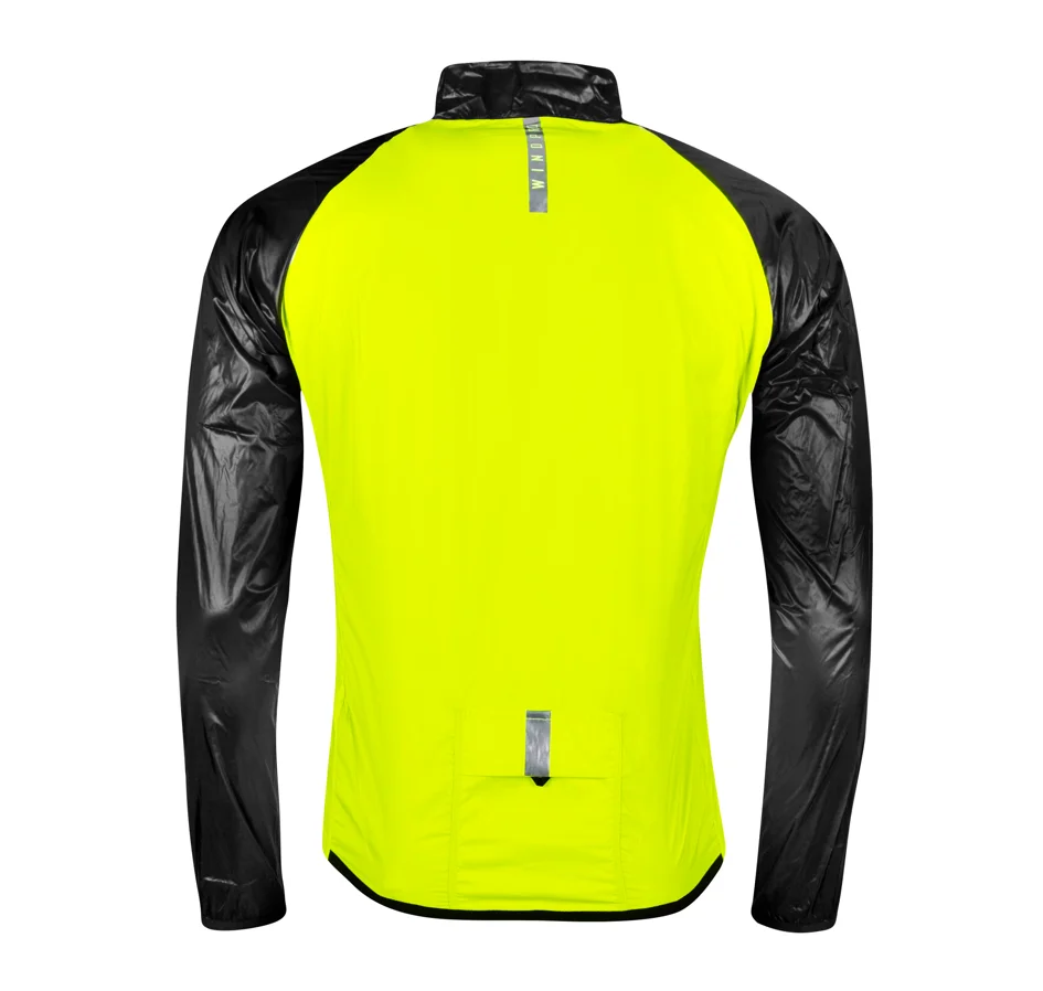 jacket FORCE WINDPRO windproof, fluo-black