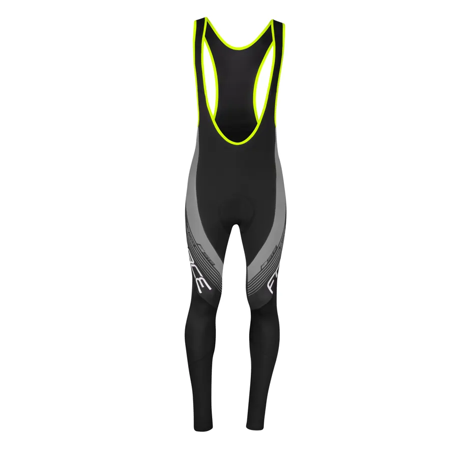 kalhoty FORCE F58 se šráky a vložkou,černo-šedé XS