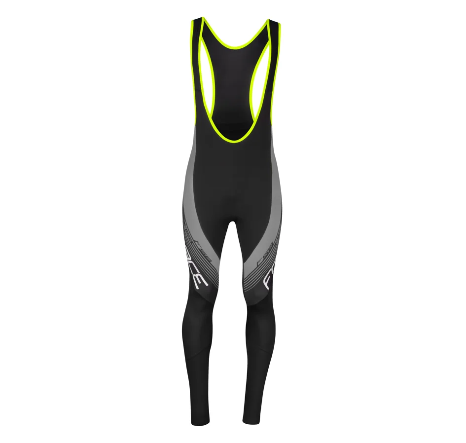 kalhoty FORCE F58 se šráky bez vložky, črn-šedé XS