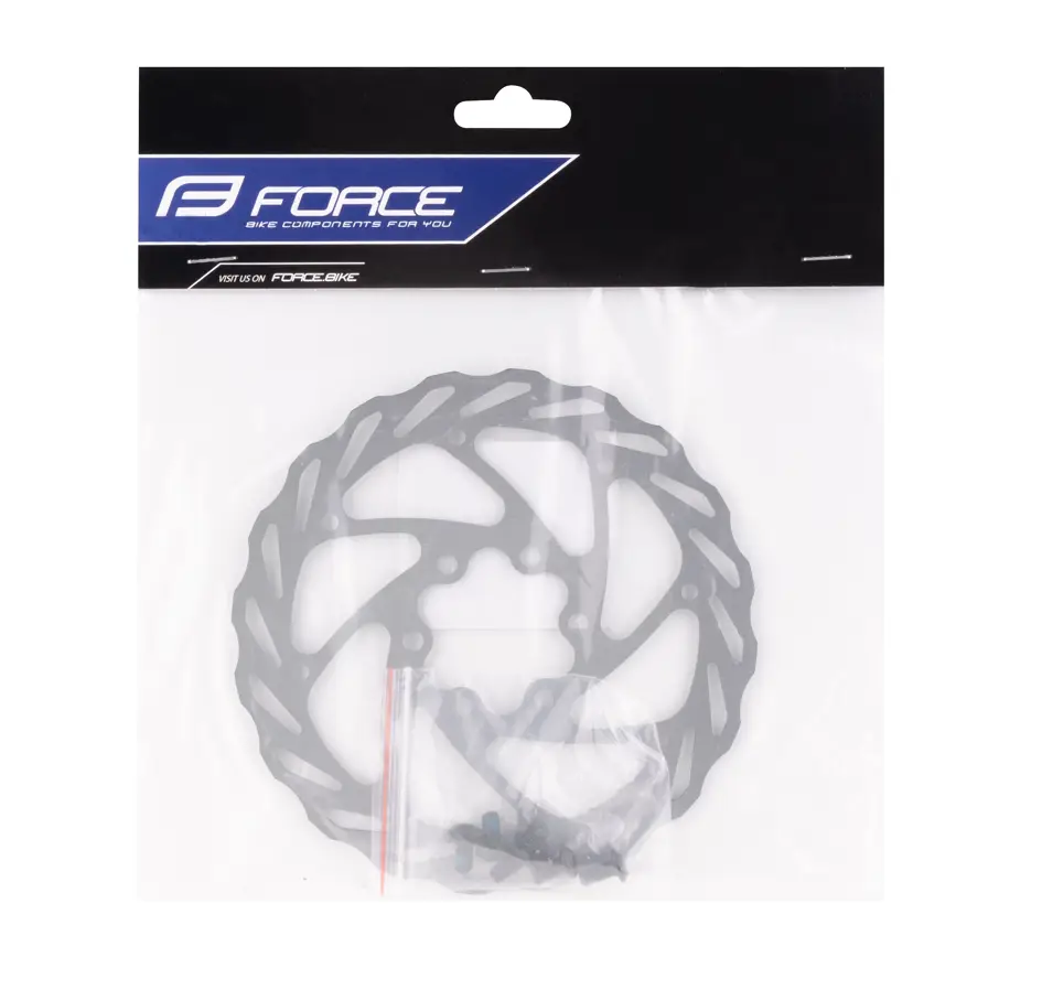 kotouč brzdový FORCE-4 140 mm, 6 děr, stříbrný