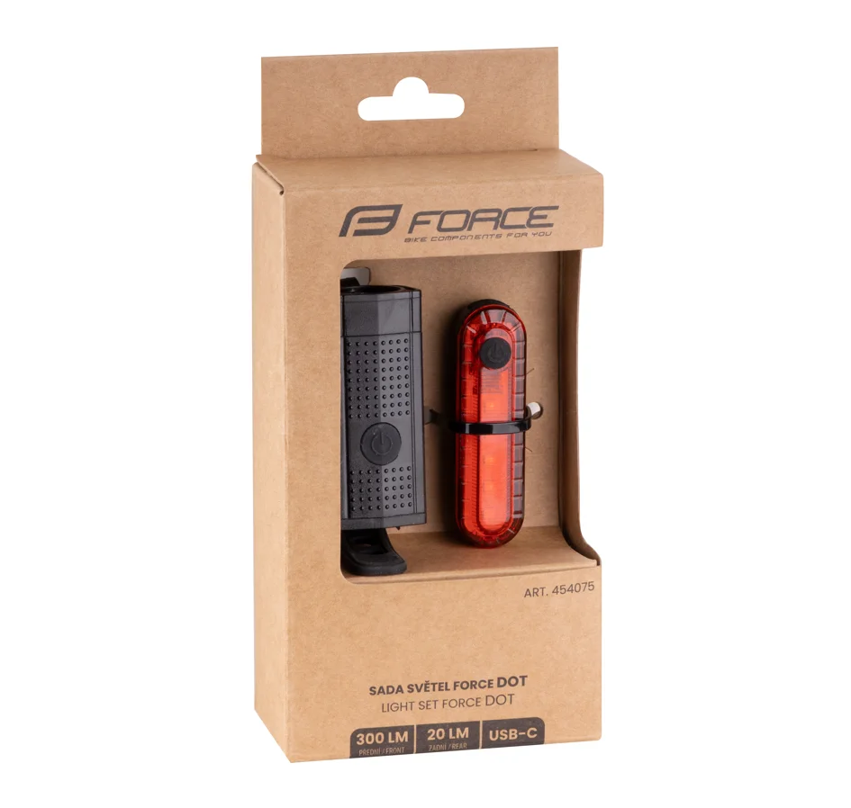 light set FORCE USB DOT front+rear
