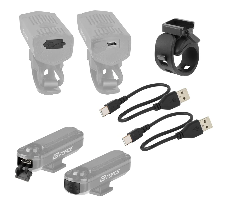 light set FORCE USB DOT front+rear