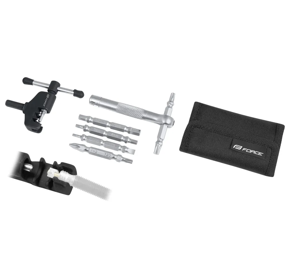 nářadí FORCE sada 12 funkcí s nýtovačem, v pouzdře