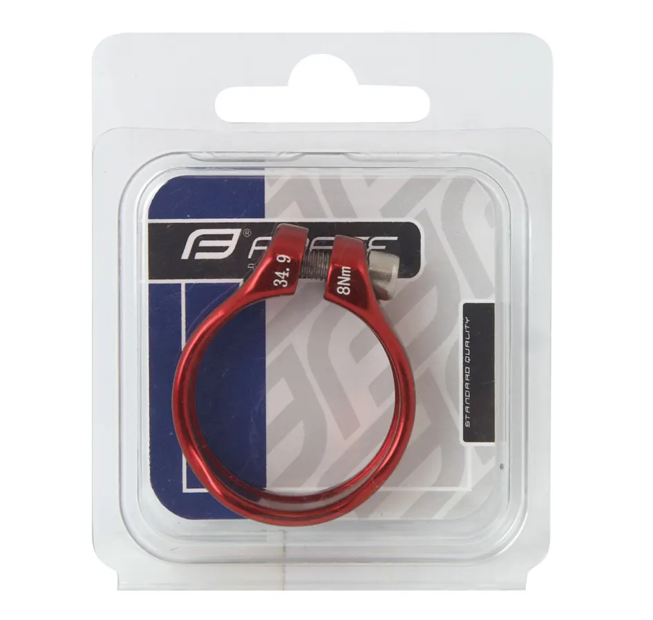 objímka sedlovky FORCE na šest.klíč 34,9mmAl,červ.