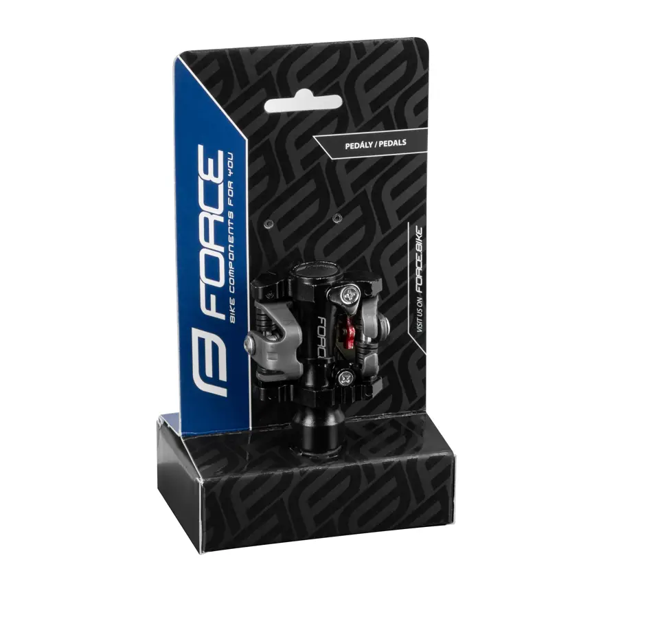 pedály FORCE nášlapné MTB kuličková ložiska, černé