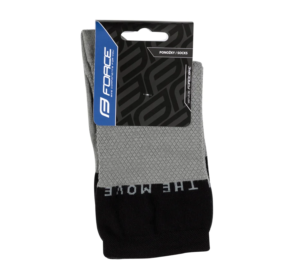 ponožky FORCE MOVE, šedo-černé
