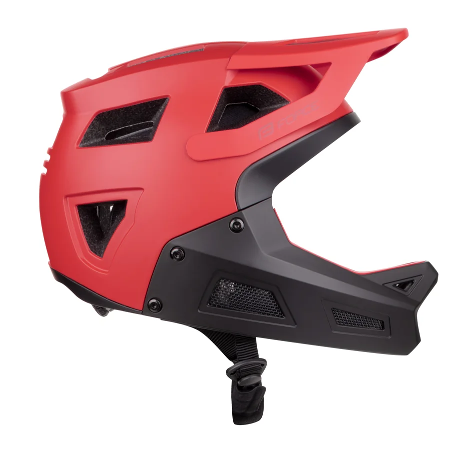 přilba FORCE DROP downhill, červeno-černá