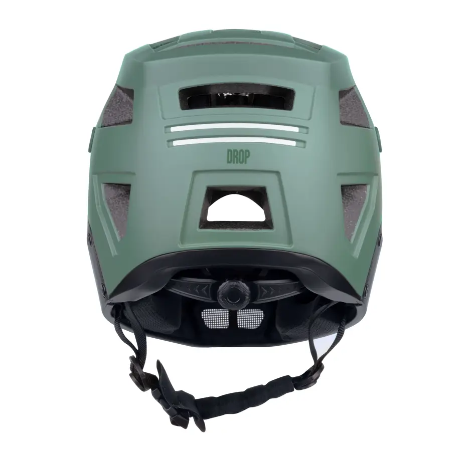 přilba FORCE DROP downhill, zeleno-černá