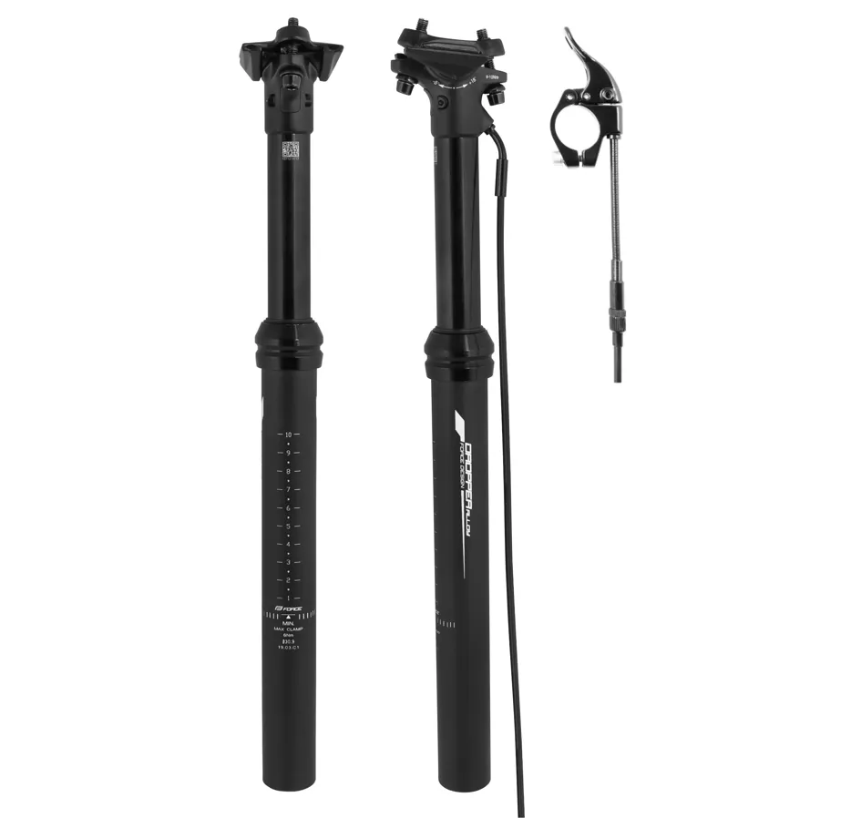 sedlovka F DROPPER 30,9/475mm teleskopická,mat.čer