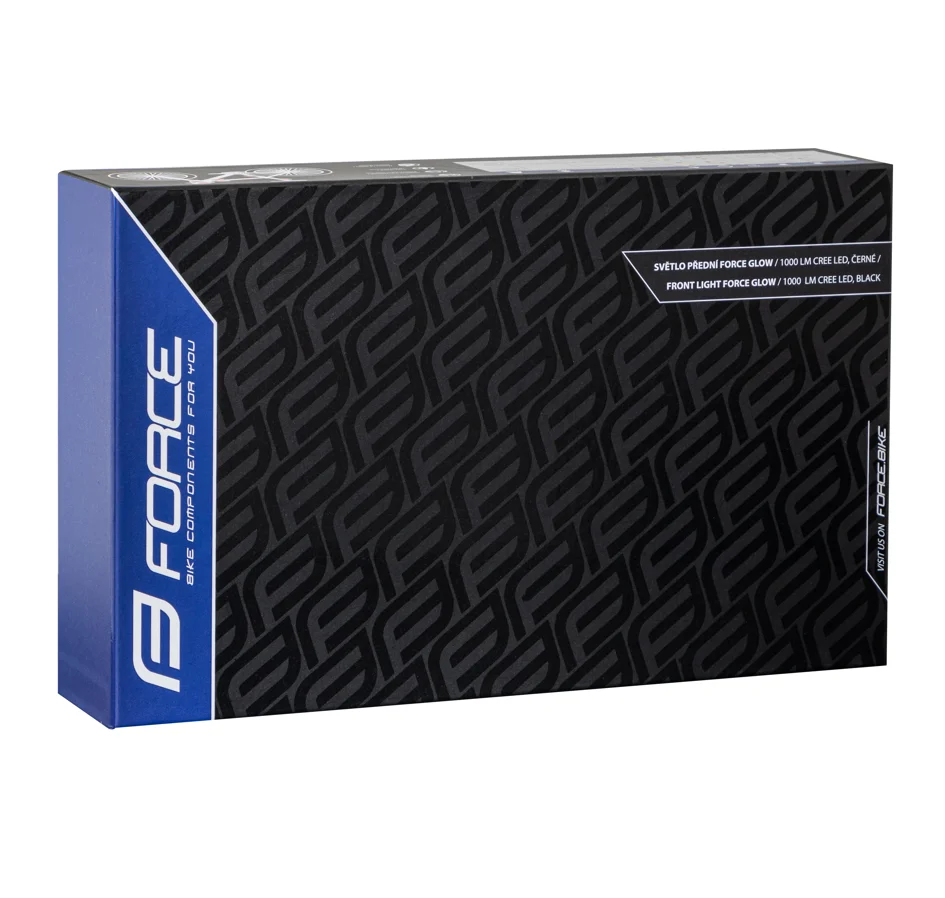 světlo přední FORCE GLOW-2 1000LM USB, černé
