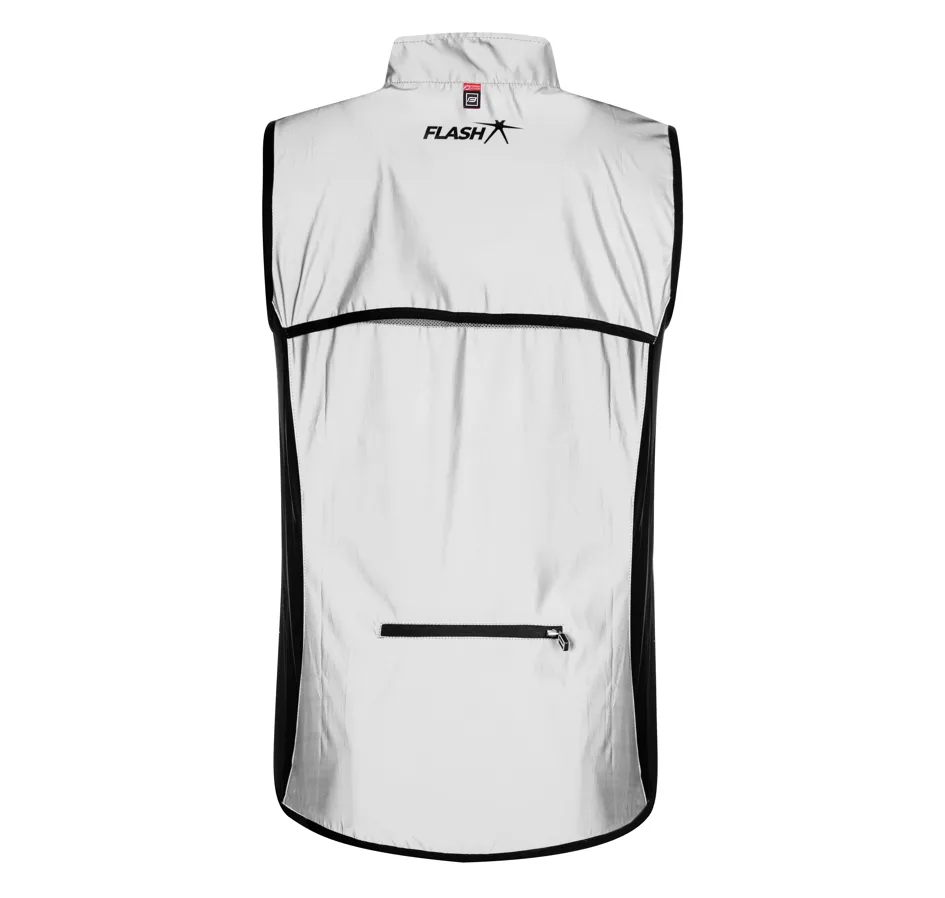vest FORCE FLASH, full back, reflective